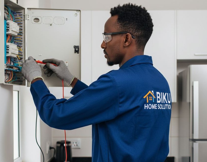 Professional technician at work